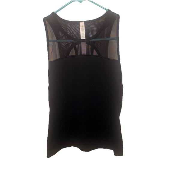 LULULEMON Home Stretch Tank Women's Size 4 Black With Mesh - Picture 6 of 14